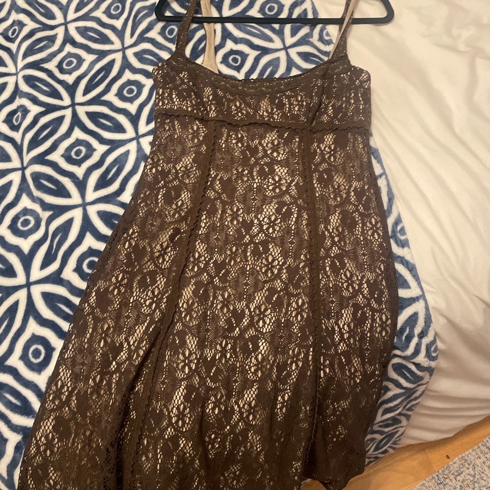 David Meister Chocolate Lace Dress